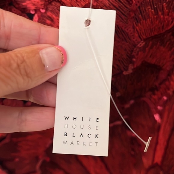 WHBM Red Sequin Embroidered Camisole Top Sz XS NWT - Picture 8 of 9